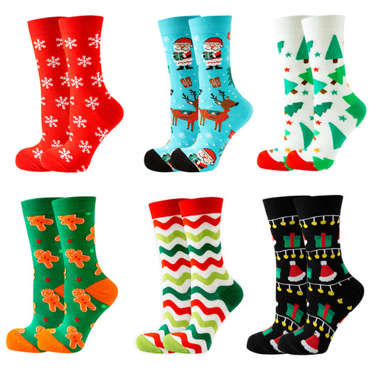 (US 4-11/EUR 35-42/UK 2-9) Christmas C serise Knee-high Stockings