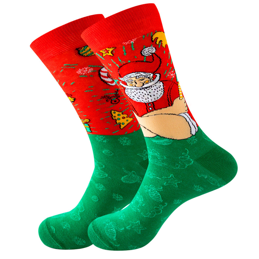 (US 5.5-12/EUR 38-45)  Christmas B serise Knee-high Stockings