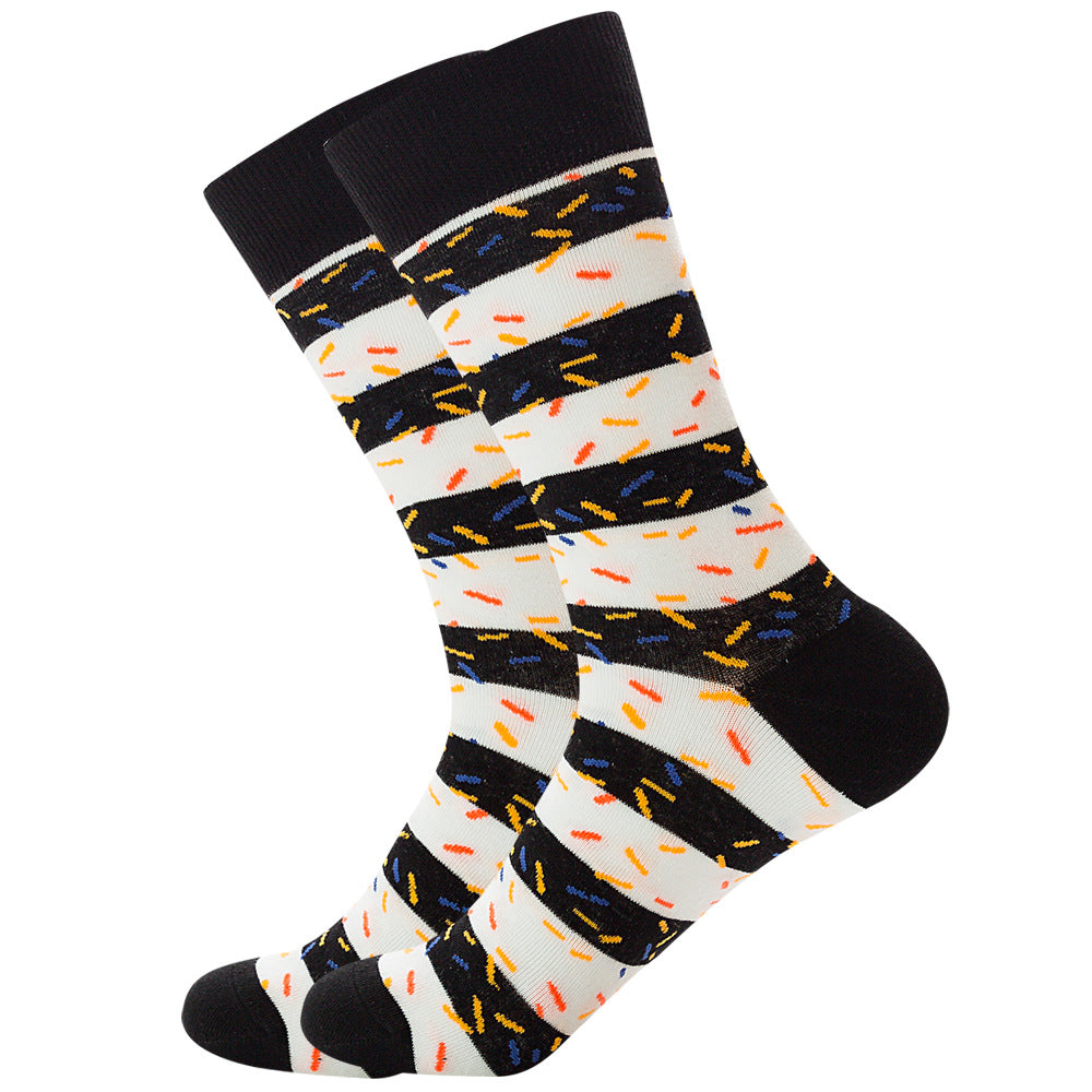 (US 5.5-12/EUR 38-45/UK 5-11.5) Stripe series A Knee-high Stockings