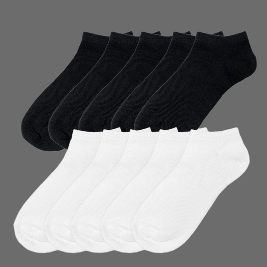 (US10-14/EUR 44-49/UK 9.5-13.5) 1/2/5/10 Pairs set Pure color series All cotton socks large size invisible socks
